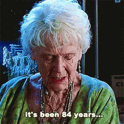 GIF of Rose DeWitt Bukater saying it's been 84 years